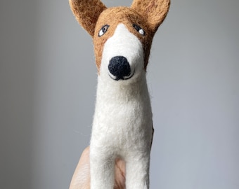 Filcowany Corgi, ręcznie robiony filcowany piesek, 100% wełna nowozelandzka, przyjazny dla środowiska, filcowanie igłowe, wspieranie himalajskich rzemieślników