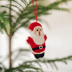 Handmade Needle Felt Christmas Tree Topper - Jolly Santa Handmade Needle Felt Christmas Tree Topper - Jolly Santa