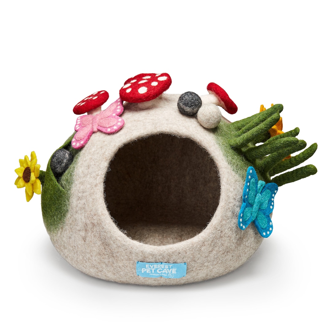 Cat Scratcher Woolygon Cat Cave Bed Wool Handcrafted From 100