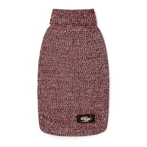 Handmade Red Wool Dog Sweater: Eco-Friendly Himalayan Jumper