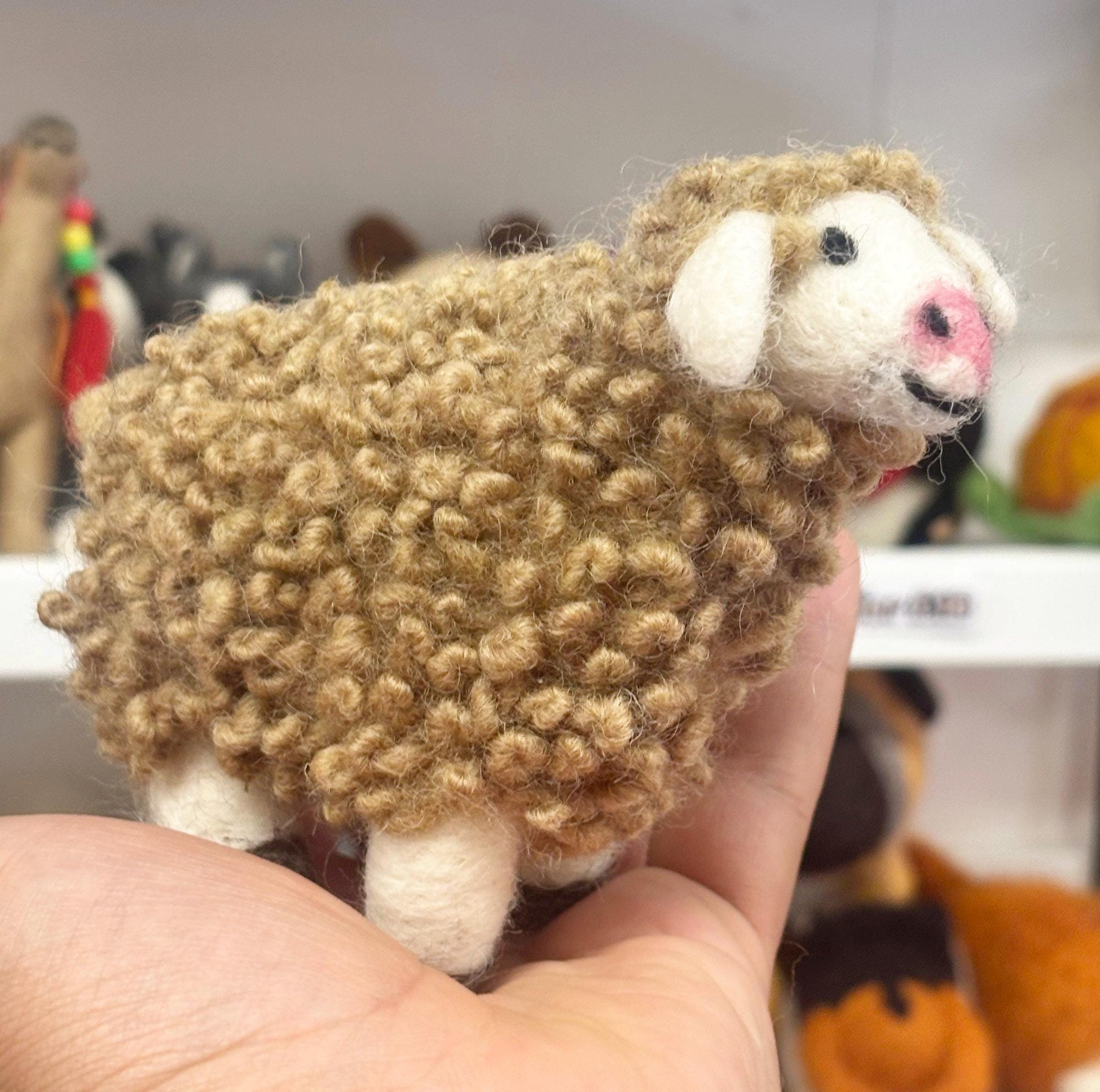 Large Felted Adult Sheep, Unique Design , 100% New Zealand Wool