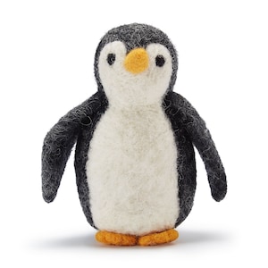 フェルトペンギン、100%ニュージーランドウールを使用した手作り、環境に優しい、ニードルフェルト、ペンギンデスクおもちゃ、デスク置物、ペンギンギフトおもちゃ