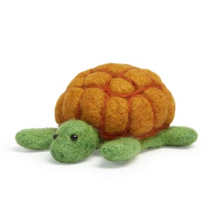 Kit Turtle Needle Felting Kit for 2 Turtles Wool Green and Tan Cute Turtle  Kit DIY Felting Kit Fiber Art Felt Animal Kit Needles Included 