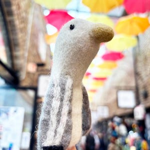 Felted Finger White Birdie , 100% New Zealand Wool, Needle felted, Storytelling for kids, Cute Gifts for kids, Handmade, Felted Bird