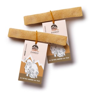 2 Piece Value Pack Yak Chews, Everest Dog Chew, Original Yak Chew, All Natural, Smoked Cheese for Dogs, Healthy Himalayan Treat, Handmade