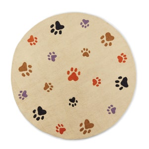 Dog Floor Mat, Everest Felted Paw Mat Rug Creme, 100% New-Zealand Wool, Dog Resting Mat, Handmade, Multi-Purpose Mat for Home