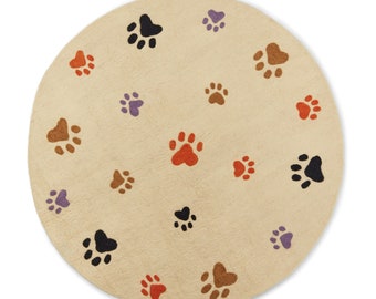 Dog Floor Mat, Everest Felted Paw Mat Rug Creme, 100% New-Zealand Wool, Dog Resting Mat, Handmade, Multi-Purpose Mat for Home