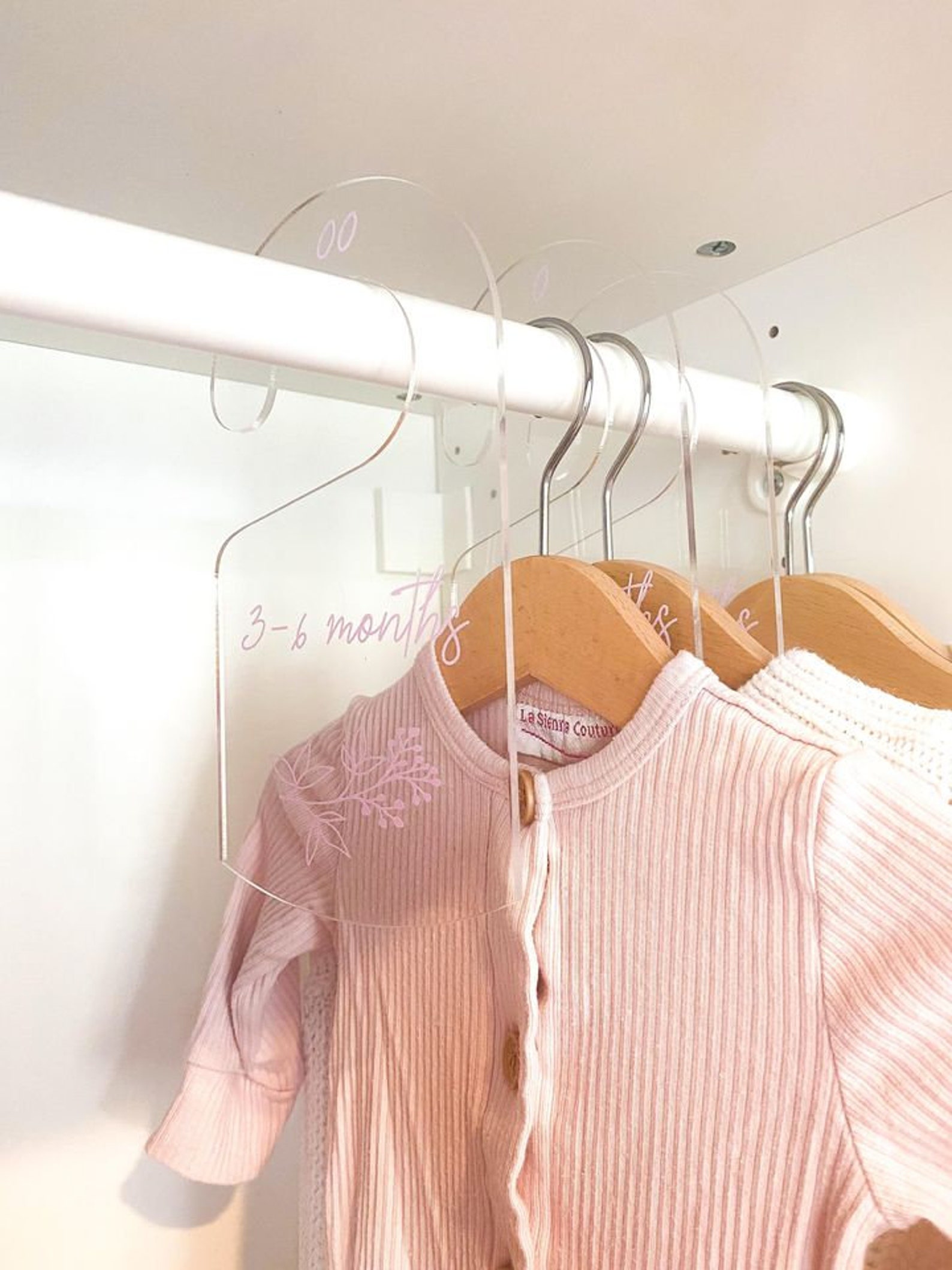 Clear Acrylic Wardrobe Dividers pink Print X 5 Etsy