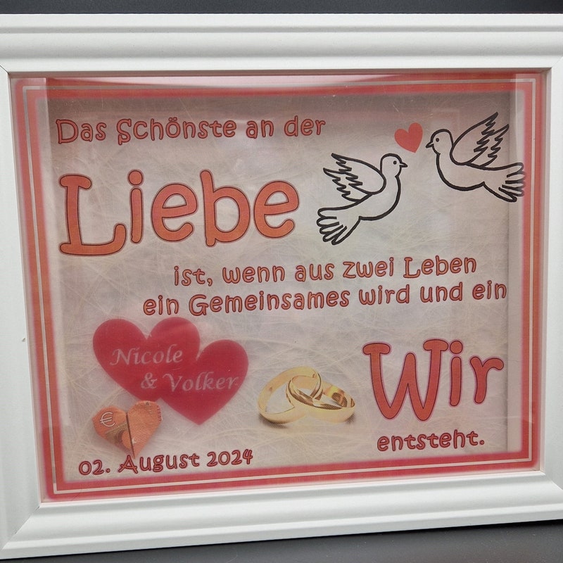 Beleuchteter bilderrahmen hochzeit Etsy.de
