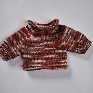 New cotton sweater for teddy bear or doll, raglan without seams, handmade, unique pieces