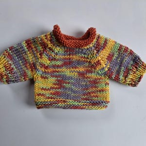 New cotton sweater for teddy bear or doll, raglan without seams, handmade, unique pieces