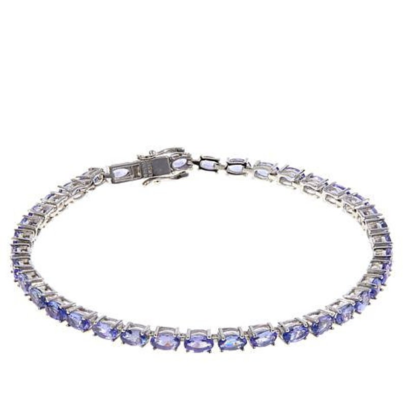 Gemstone Bracelet,Genuine Tanzanite,Gift For Her Tanzanite Sterling Silver Bracelet Tanzanite Jewellery Tanzanite Bracelet TGW 12.25 CTS