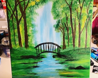 Brug door het bos