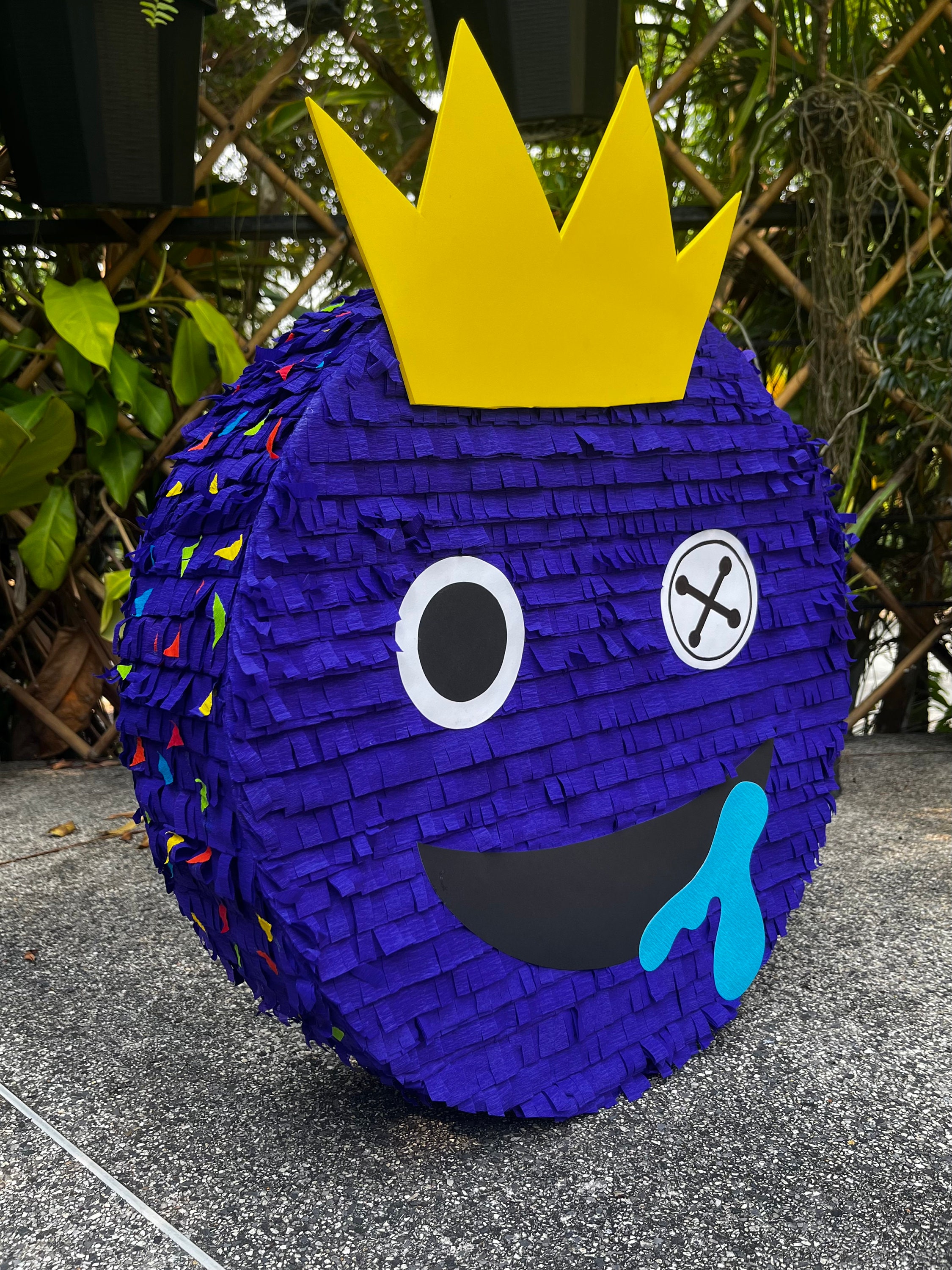 Blue Rainbow Friends Head Pinata 