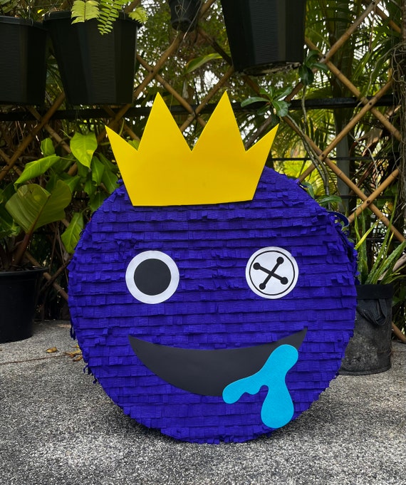 Blue Rainbow Friends Head Pinata 