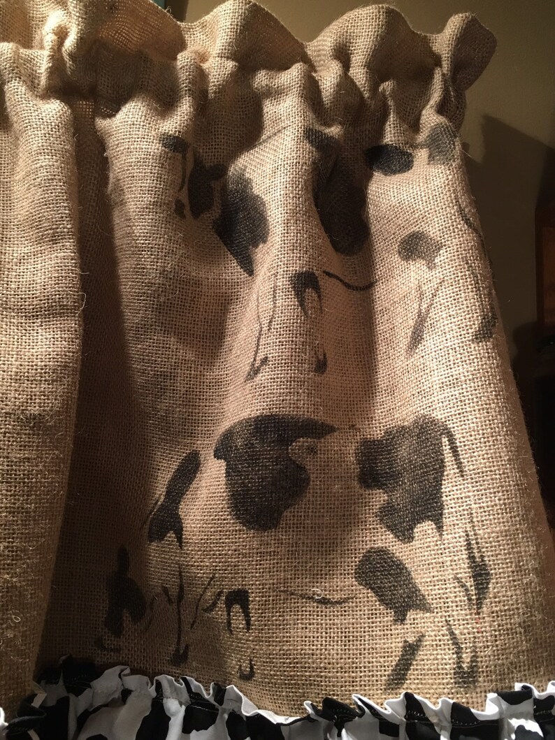 Burlap Kitchen Valances Etsy