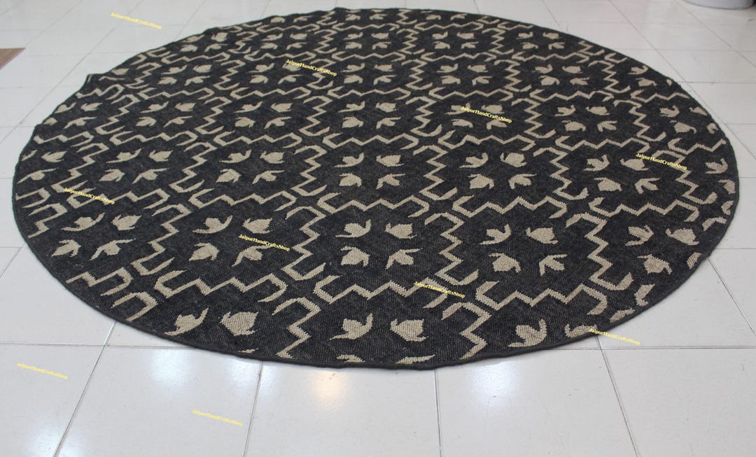3 Inch Round Rug Round Rug 3x3 5x5 8x8 10x10 Handmade Round Rug, Flatweave Large Round ...