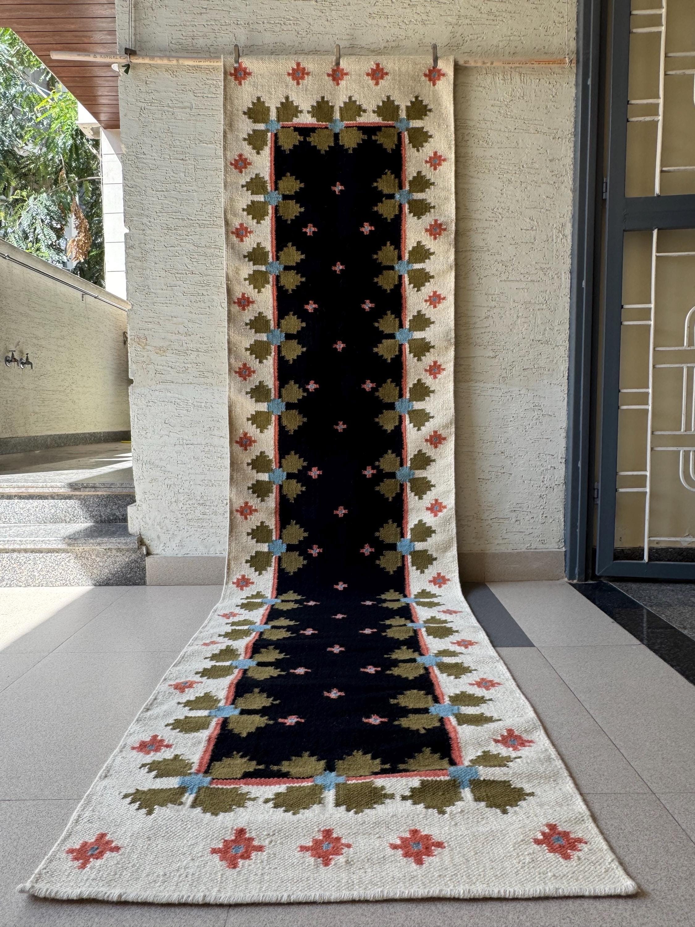 Earthy Fun Runner Rug Staircase Runner Rug | Earthy Tones | Swedish-inspired Premium Wool ...