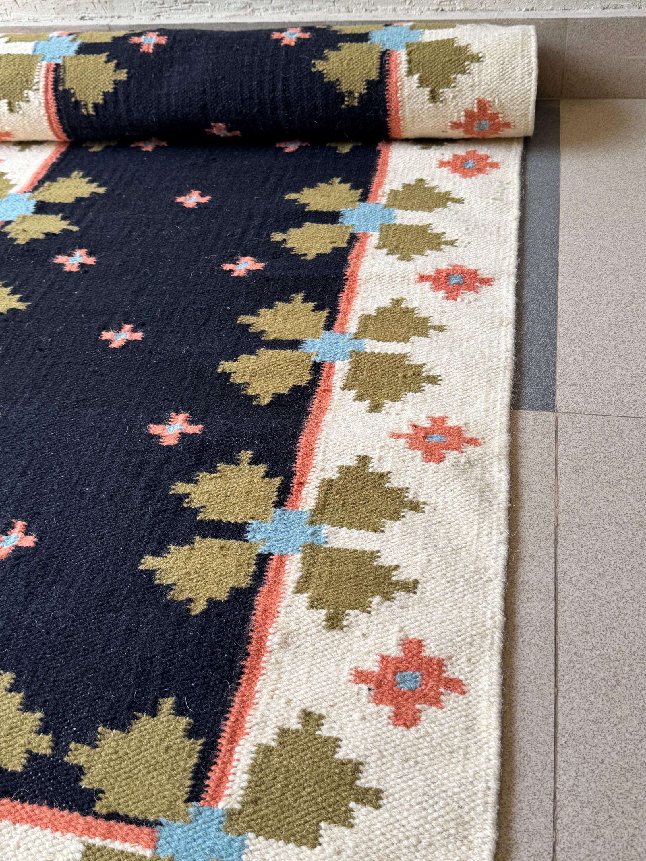 Earthy Fun Runner Rug Staircase Runner Rug | Earthy Tones | Swedish-inspired Premium Wool ...