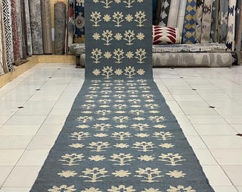 Kilim Runner Rug for Stairs – Handwoven Modern Runner Rug, Ideal for Entryway, Hallway, Kitchen, or Bedside. Luxury Decor, Christmas Sale