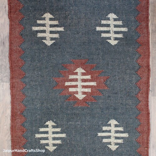 3x5 Feet Handmade Indian Wool Jute killim shops Rug, Navajo kelim Rug, Yoga Rug, Navajo rug, Oushak rug, Turkish Kilim Rug, Bohemian Dhurries.