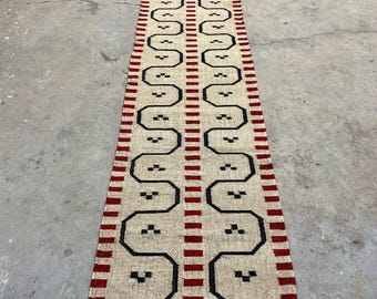 Kilim Runner Rug for Stairs – Handwoven Modern Runner Rug, Ideal for Entryway, Hallway, Kitchen, or Bedside. Luxury Decor, Christmas Sale