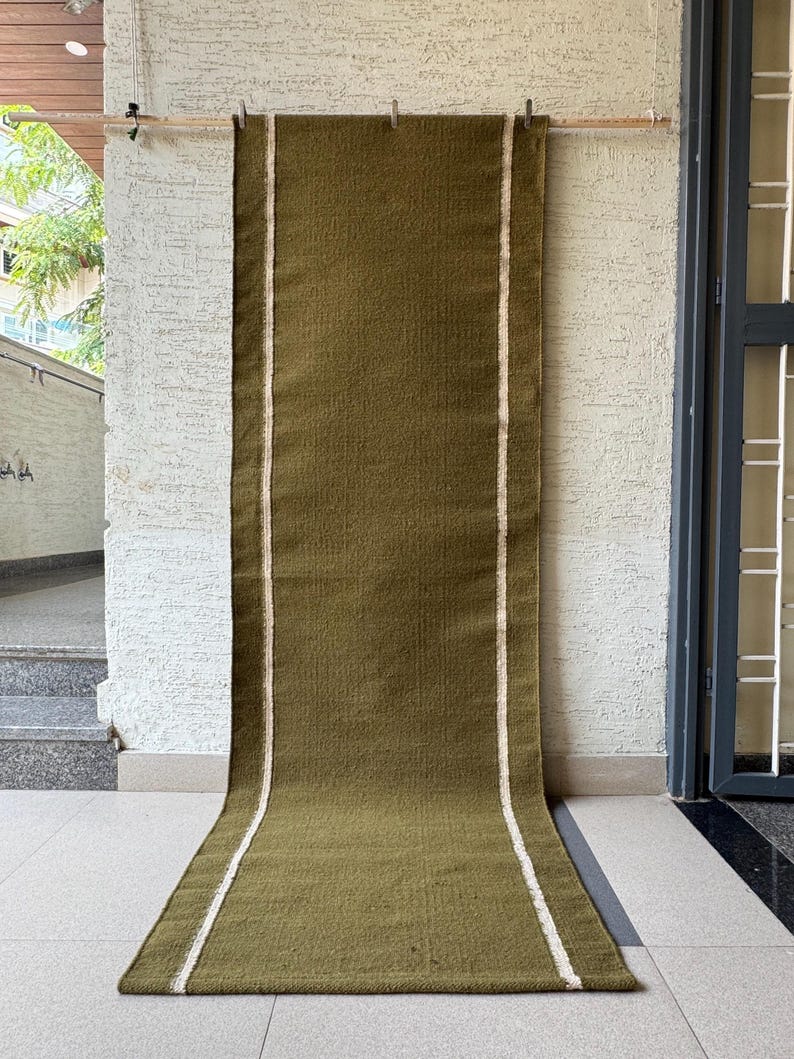 Wool Stairs Runner Rug | Earthy Green Runner Rug | Handwoven Wool Runner | Wool Rug for Bedside | Wool Rug for Entryway | Wool Runner for Kitchen | Modern Decor Wool Runner | Custom Sizes Wool Rug | Eco-Friendly Wool Runner | Sustainable Wool Rug | Flatweave Wool Runner | Soft Wool Stair Runner | Durable Wool Kilim | Handmade Wool Stair Runner | Narrow Wool Stair Rug | 2x6 Wool Runner | 2x8 Wool Runner | 2x10 Wool Runner | 2x12 Wool Runner | 2x20 Wool Runner