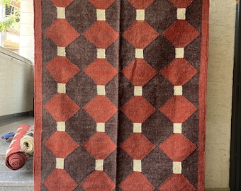 7X10 8x10, 9x12, 10x14 Large  Handmade Wool Jute Rug, Navajo kilim Rug, Outdoor/ Indoor Rug/ Living room  Rug.