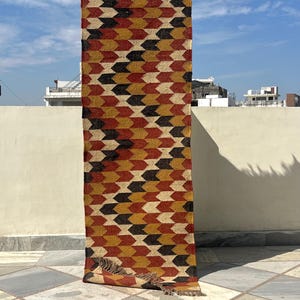 Kilim Runner Rug for Stairs – Handwoven Modern Runner Rug, Ideal for Entryway, Hallway, Kitchen, or Bedside. Luxury Decor, Christmas Sale