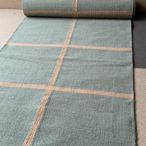 extra long wool runner, custom size wool runner, custom length wool rug, 3x10 wool runner, 3x12 wool runner, 3x15 runner rug, oversized wool runner rug, extra long stair runner, tan brown hallway rug, earthy tone wool runner, neutral stripe wool rug, rustic striped wool runner, boho striped wool runner, oriental wool kilim runner, Moroccan wool runner, Turkish wool runner rug, Navajo style wool runner, Scandinavian stripe rug, modern striped wool runner, eclectic wool runner rug,