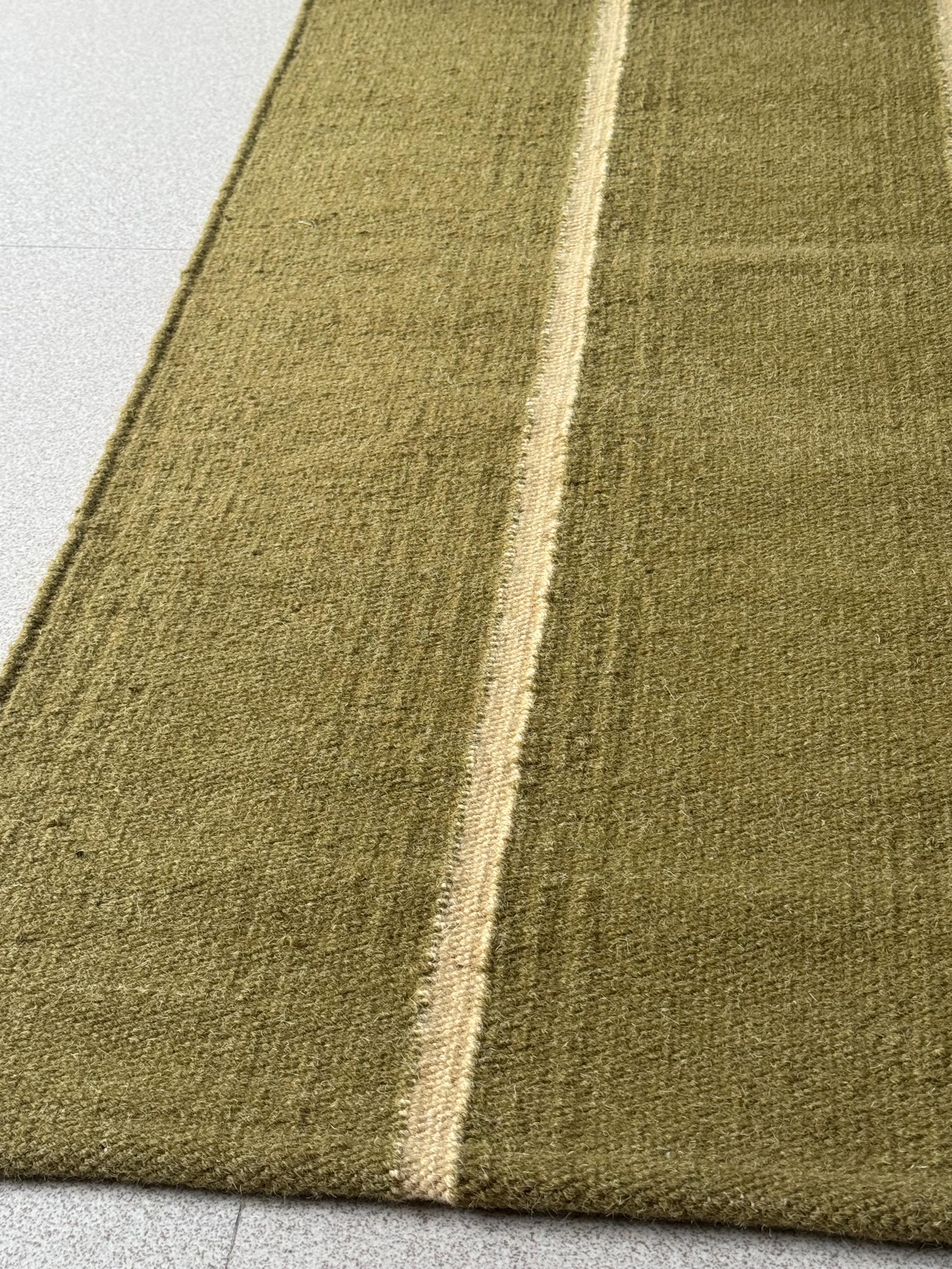 Earthy Green Rug Runner Wool Stairs Runner Rug | Earthy Green Runner Rug, Handwoven Rug for ...