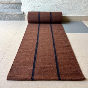Eco-Friendly Wool Runner | Handwoven Kilim Runner | Neutral Tone Runner | Warm Earthy Runner | Southwestern Style Runner