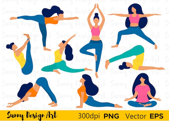 Yoga Asanas Stock Vector Illustration and Royalty Free Yoga Asanas Clipart