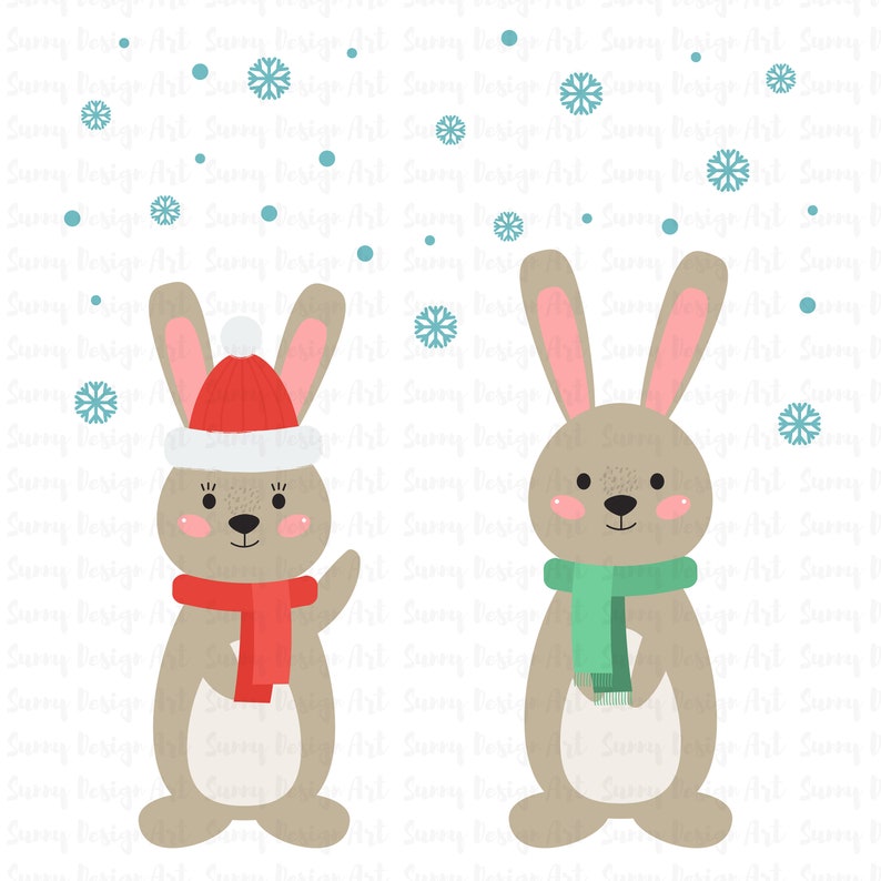 Winter animals clipart Cute Forest animals vector Woodland