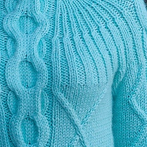 Women's wool sweater Green Knit Wool Alpaca Fashion Warm Soft Casual Sweater image 6