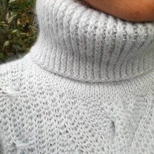 Knit sweater for women Wool turtleneck Pullover Oversize clothes Woman clothing image 5