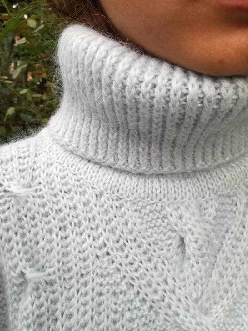 Knit sweater for women Wool turtleneck Pullover Oversize clothes Woman clothing image 5