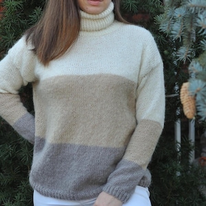 Alpaca Turtleneck sweater Alpaca Pullover  oversize sweater Ready to ship