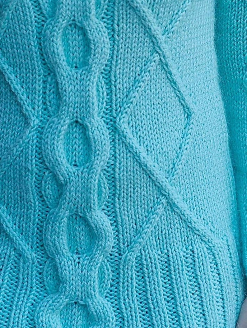 Women's wool sweater Green Knit Wool Alpaca Fashion Warm Soft Casual Sweater image 7