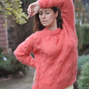 Mohair Suéter Mohair Jersey Suéter de mujer suéter de lana suéter de punto suelto suéter de punto suéter de mohair mujeres
