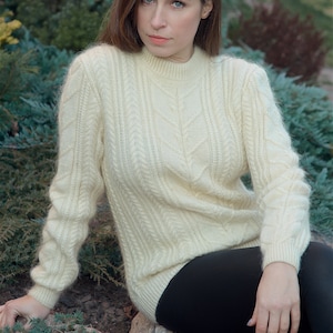Mohair suéter Mohair Pullover Suéter de punto de mujer Pullover