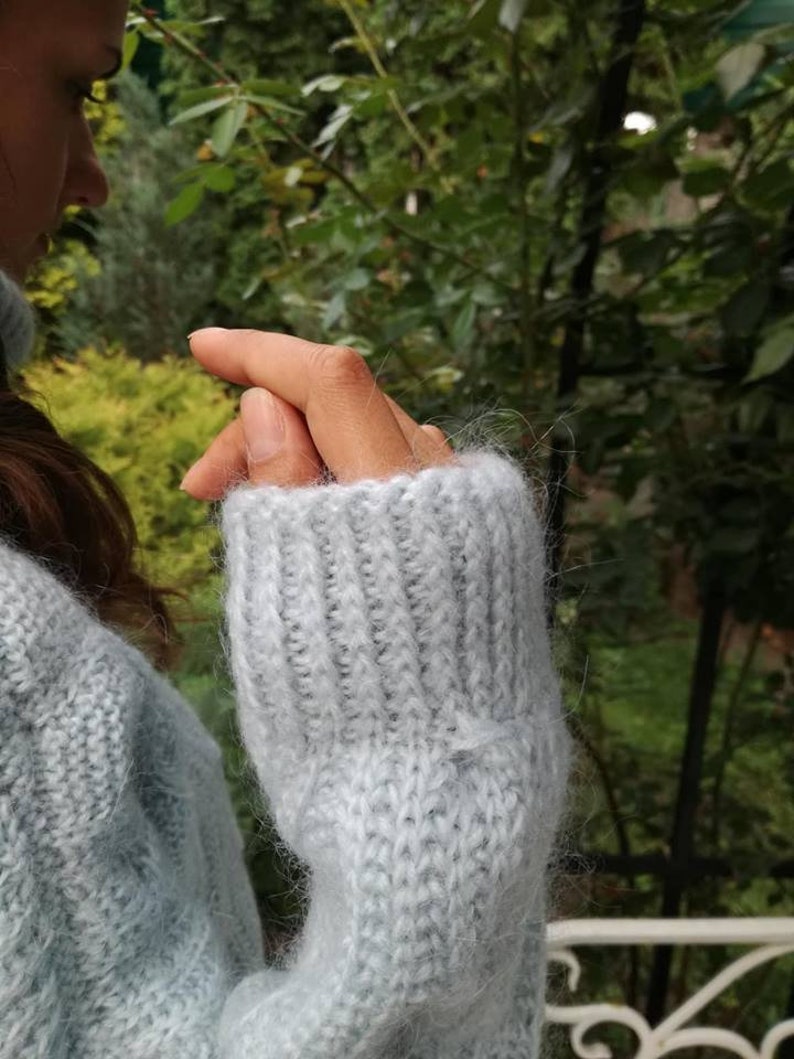 Knit sweater for women Wool turtleneck Pullover Oversize clothes Woman clothing image 7