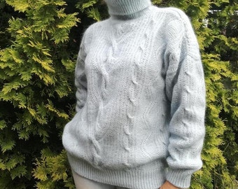 Knit sweater  for women Wool turtleneck Pullover Oversize clothes Woman clothing