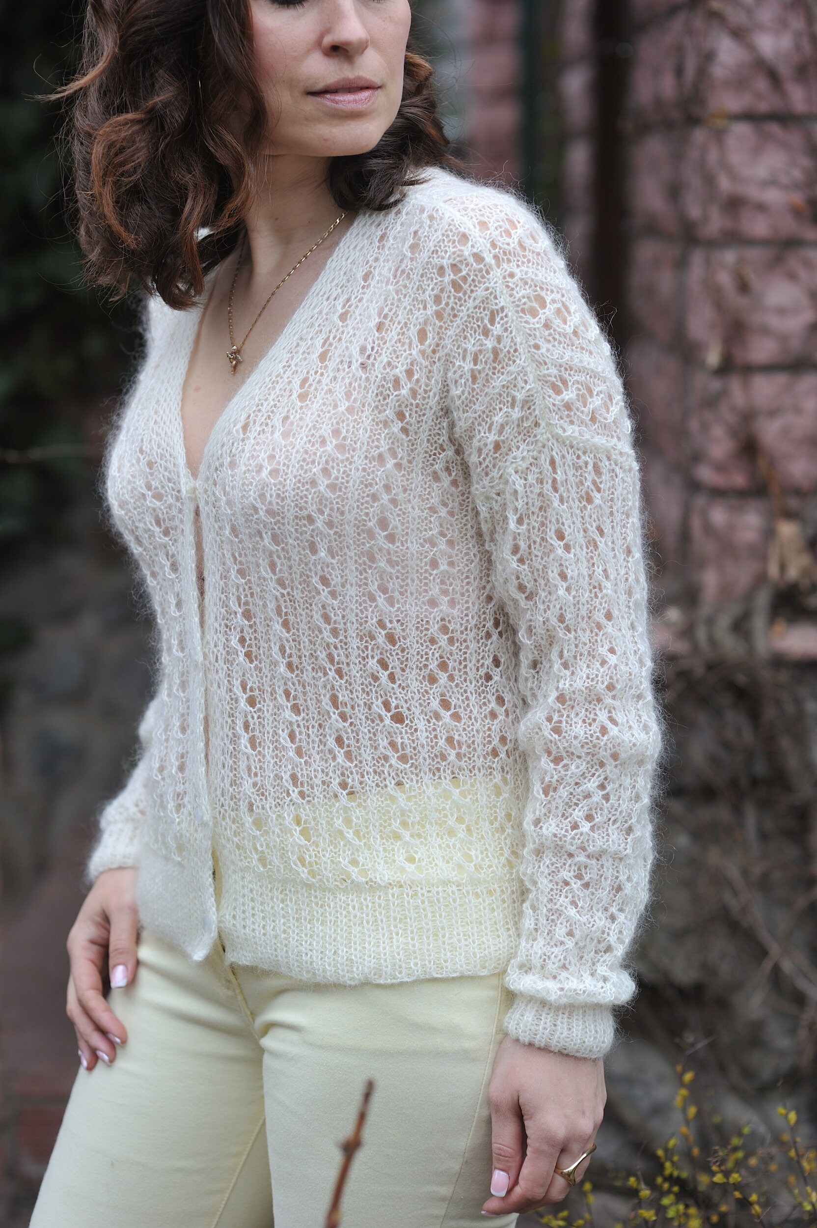 新品eaphi ALPACA MOHAIR CARDIGAN 2025AW Ankuwillka Alpaca Cardigan | Reversible Handcrafted Knit トップス