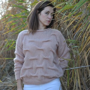 Alpaca womens sweater alpaca pullover Handknit alpaca sweater. Sweater for women image 6