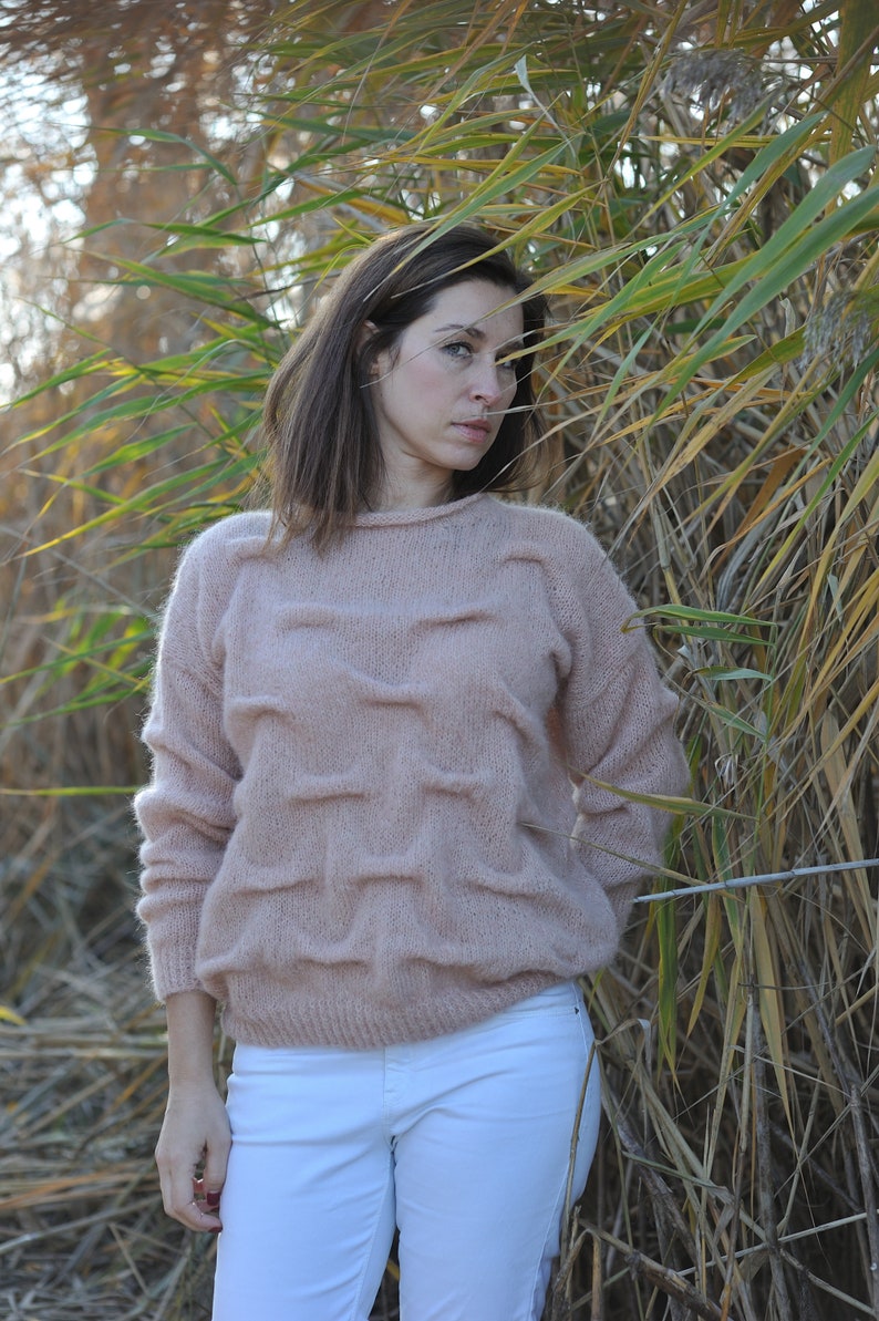 Alpaca womens sweater alpaca pullover Handknit alpaca sweater. Sweater for women image 6