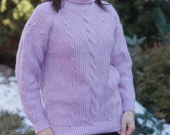 Mohair sweater Mohair Pullover Wool sweater Wool Pullover knitted sweater Women sweater turtleneck