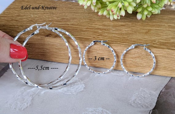Lot De 5 Paires De Boucles D'oreilles Créoles Rondes - Acier Inoxydable, Neuf Avec étiquettes, Bijou Mode Femme
