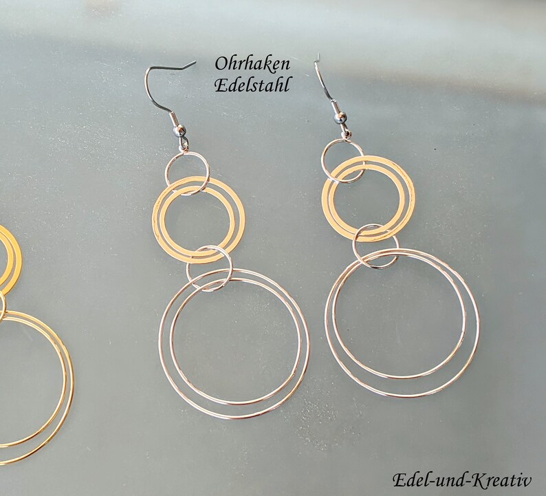 Gyllene bubbelörhängen, inslagna ringar, lätta guldörhängen, cirklar, öljetterörhängen, iögonfallande örhängen, slitstark guldplätering, krokar i rostfritt stål Silver