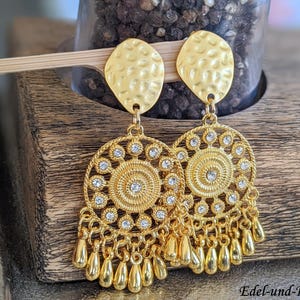 Orecchini Lunghi A Goccia Con Cristalli - Clip-on Senza Fori Per Donna, Eleganti E Leggeri, In Confezione Regalo